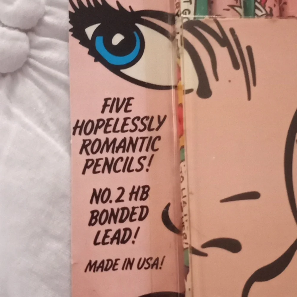 Vintage PENTECH Comix Hopelessly Romantic Pencils USA